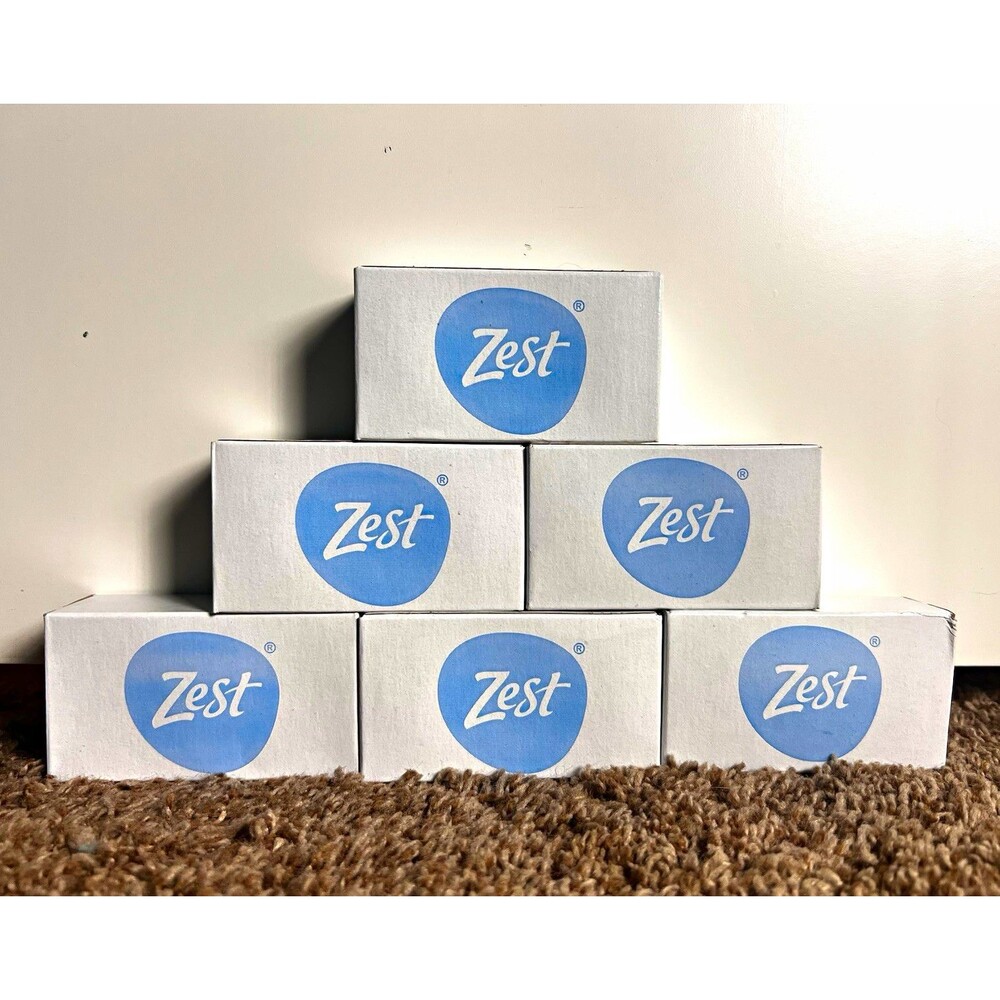 Zest Bar Soap Aqua 3.2 oz 90g Lot of 6 Individually Boxed New Old Stock